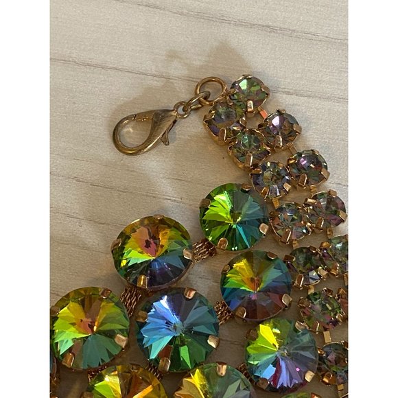 Rainbow/Mermaid Vintage Choker Necklace With Earrings - Picture 4 of 12